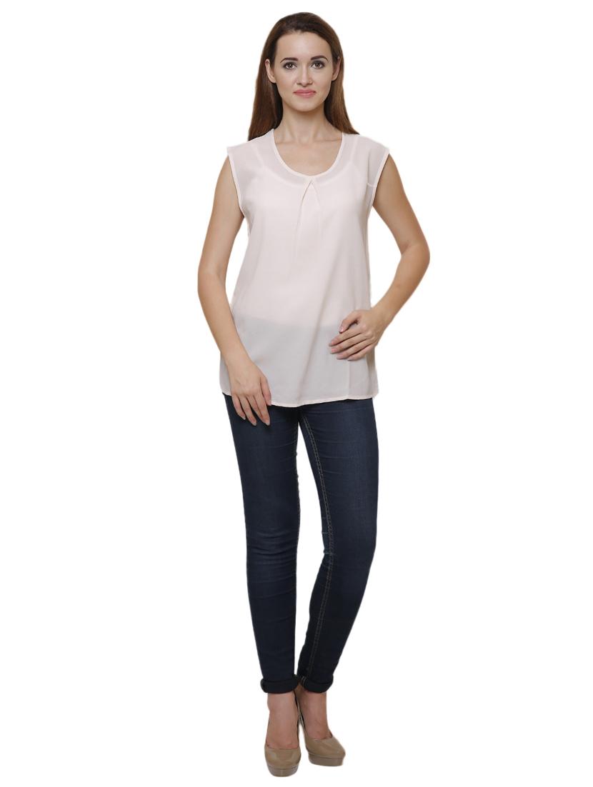women's straight round neck top - 19421986 - Standard Image - 3