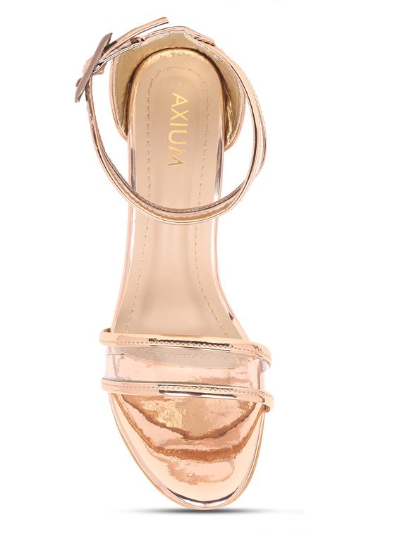 metallic synthetic ankle strap sandals - 19422335 - Standard Image - 3