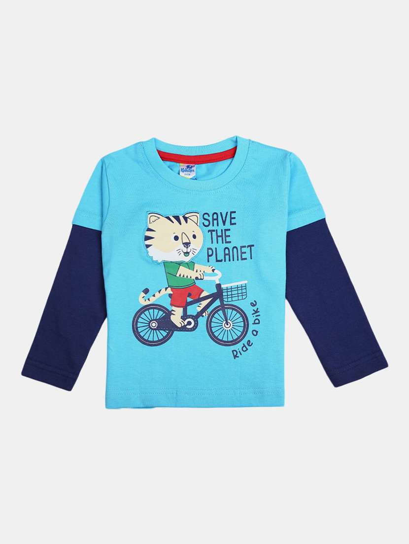 boys round neck printed t-shirt