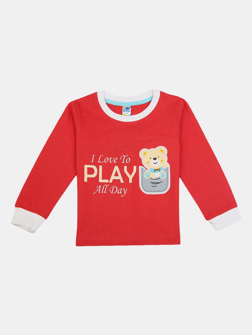 boys round neck printed t-shirt