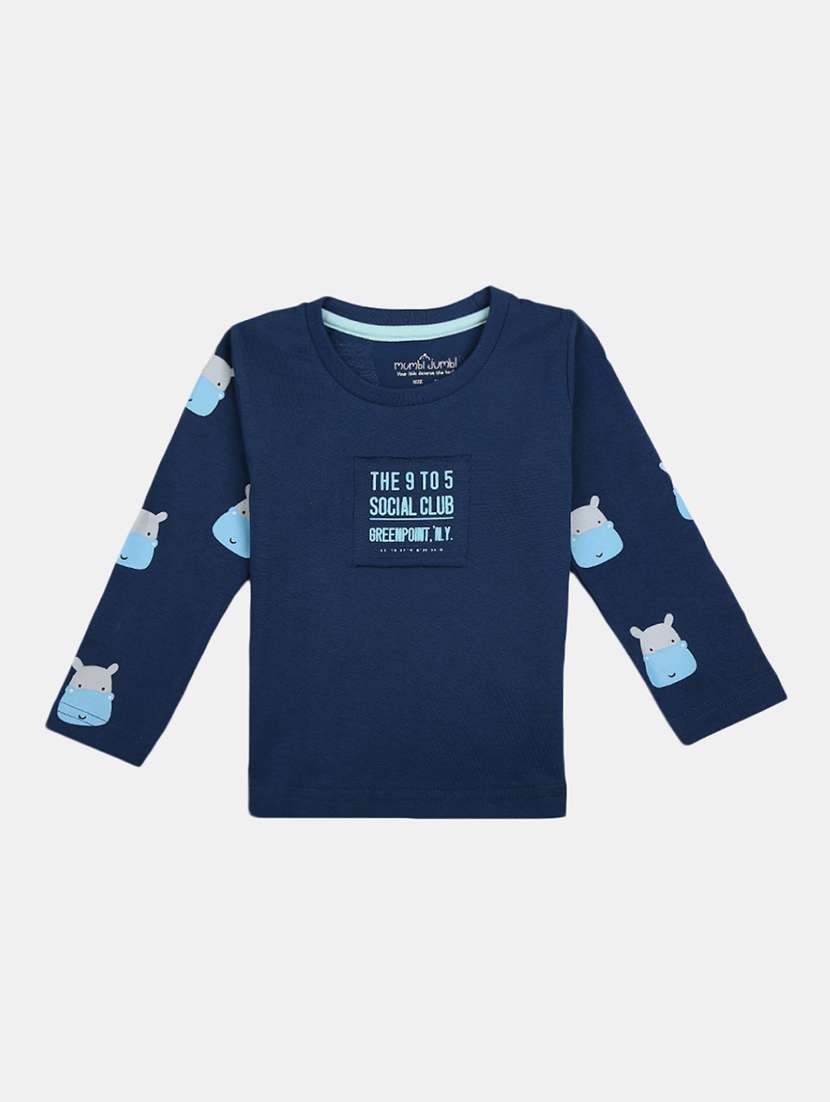 boys round neck printed t-shirt