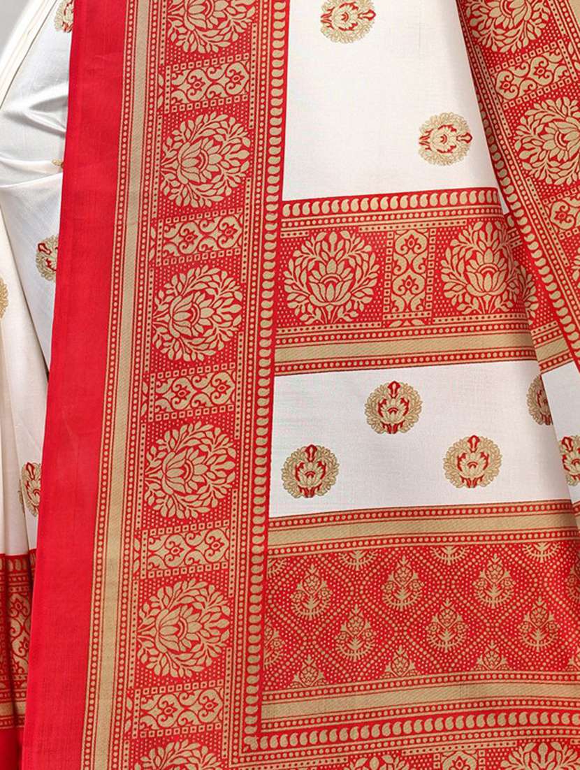 women printed saree with blouse - 19423933 - Standard Image - 3