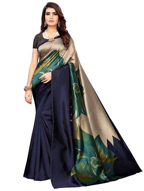 women's floral multi colored saree with blouse - 19427014 -  Standard Image - 0