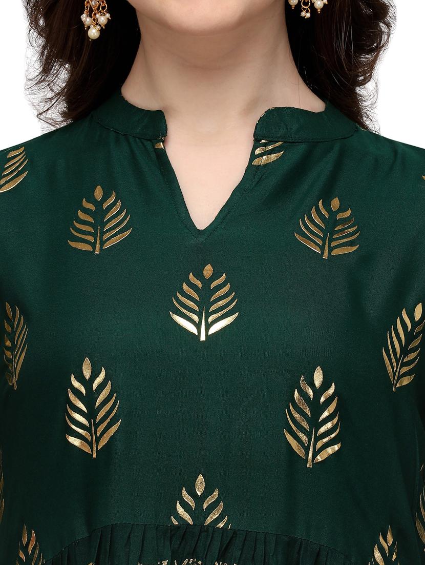 printed viscose a-line kurta - 19427690 - Standard Image - 3