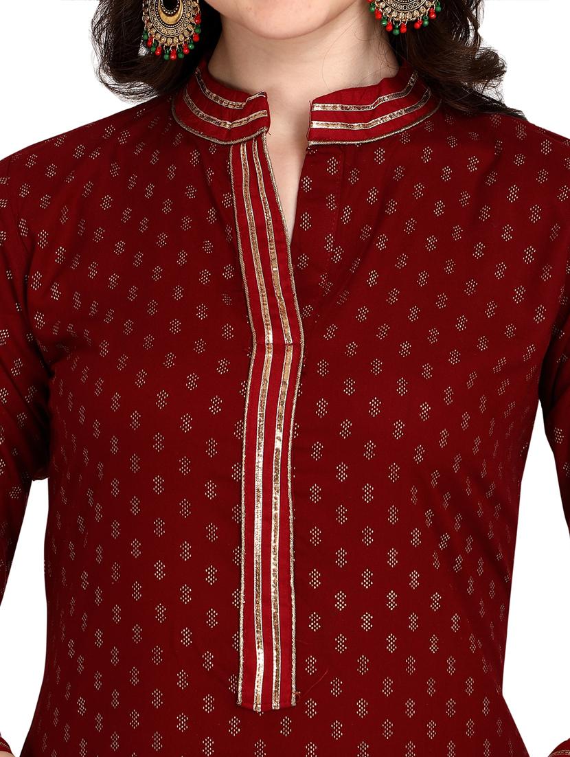printed viscose straight kurta - 19427706 - Standard Image - 3