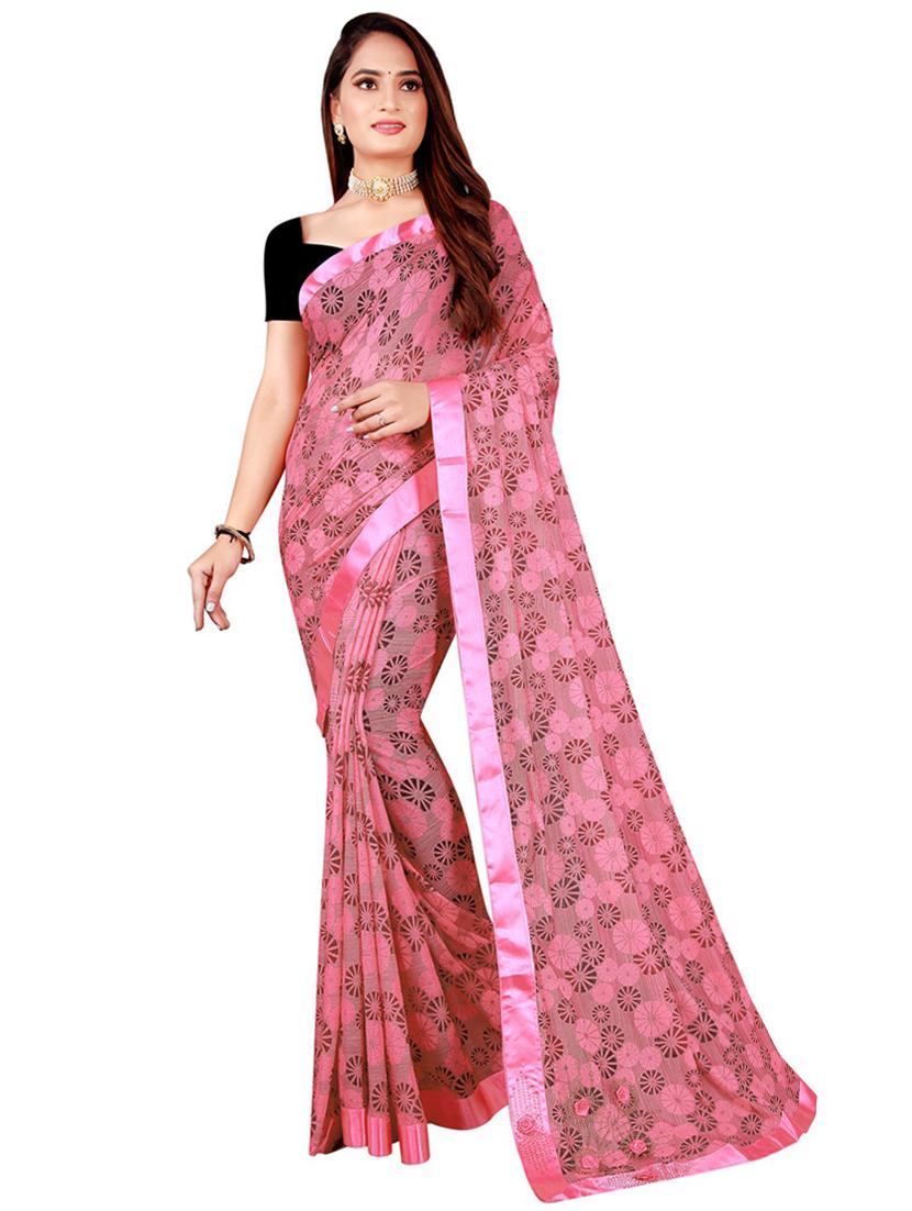 contrast border bollywood saree with blouse - 19429915 -  Zoom Image - 0