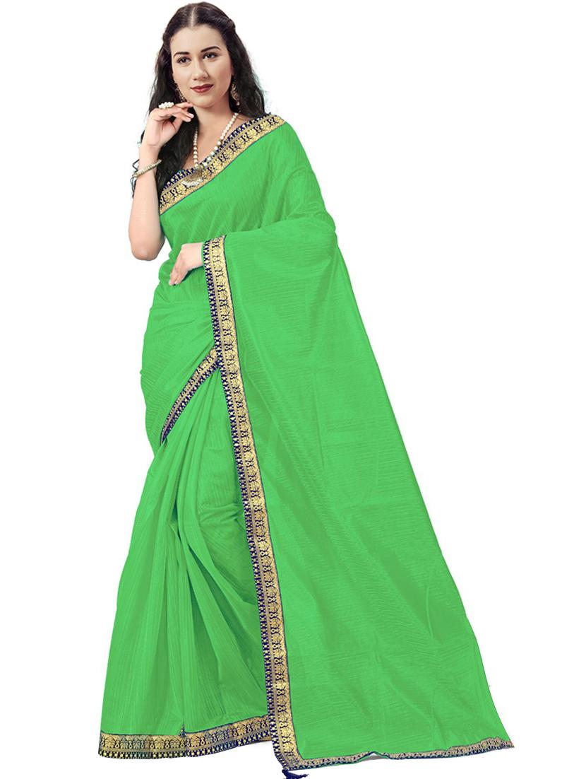 contrast bordered woven saree with blouse - 19429927 - Zoom Image - 0
