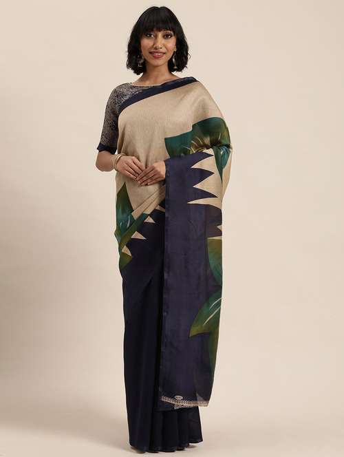 women's floral multi colored saree with blouse - 19430087 - Standard Image - 0