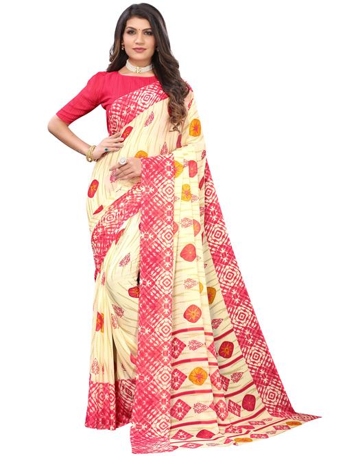 red printed bollywood saree with blouse - 19430125 -  Standard Image - 0