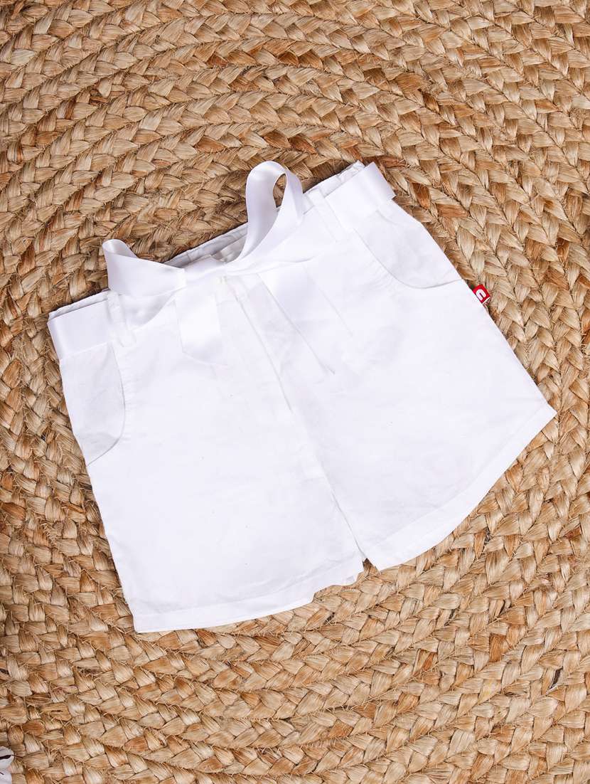 white cotton shorts 