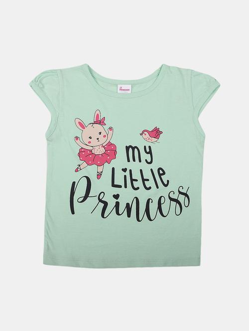 girls round neck printed regular tee - 19430884 - Standard Image - 0