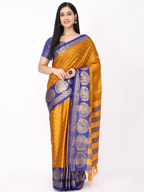 multi colored self design saree with blouse - 19431601 - Standard Image - 0