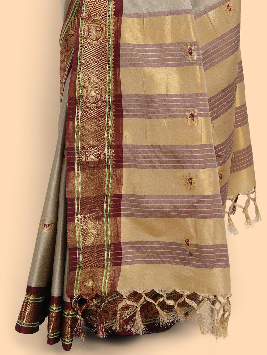 self design printed saree - 19431704 - Standard Image - 5