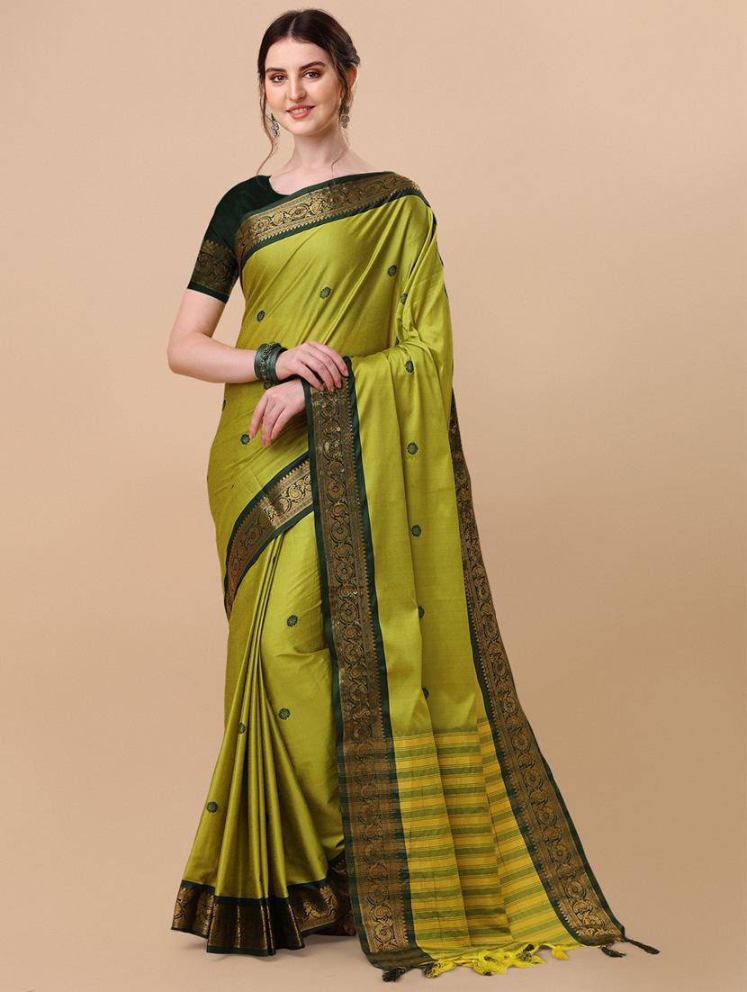 self design woven saree with blouse - 19431755 -  Zoom Image - 0