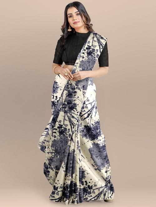 self design printed saree with blouse - 19431764 - Standard Image - 0