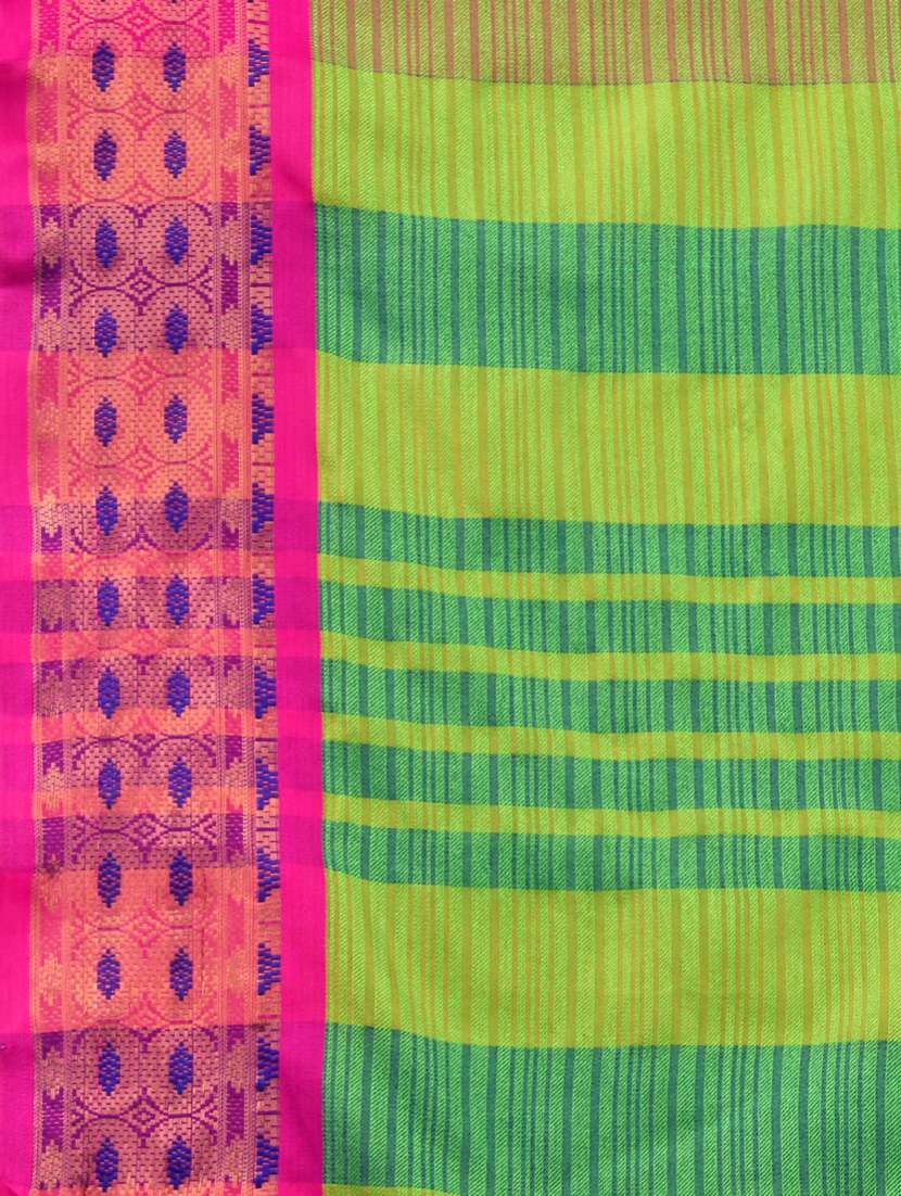 stripes venkatagiri saree with blouse - 19431783 - Standard Image - 3
