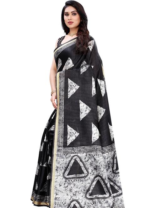 self design printed saree with blouse - 19434673 - Standard Image - 0