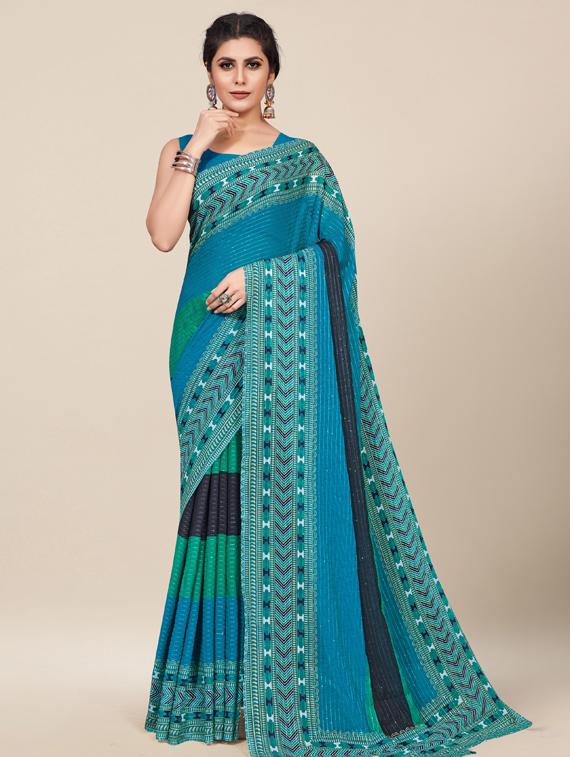 self design printed saree - 19434681 - Zoom Image - 0