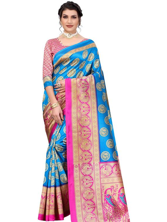 self design woven saree - 19434686 - Zoom Image - 0
