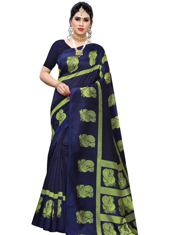 self design printed saree - 19434691 -  Zoom Image - 0