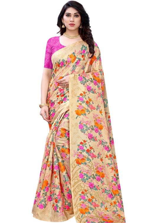 self design printed saree - 19434819 - Zoom Image - 0