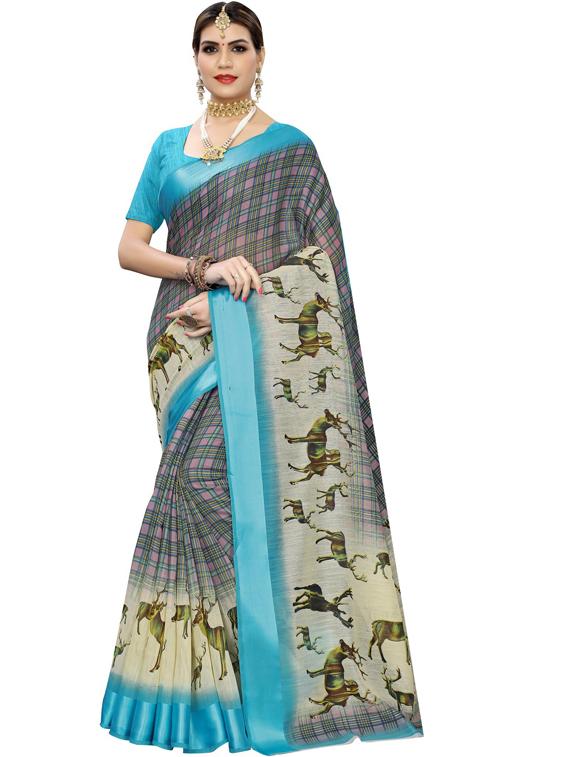 kalamkari printed saree - 19434823 - Zoom Image - 0
