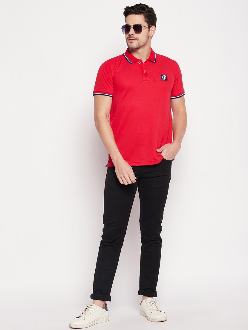 men polo neck plain t-shirt - 19435321 - Standard Image - 3