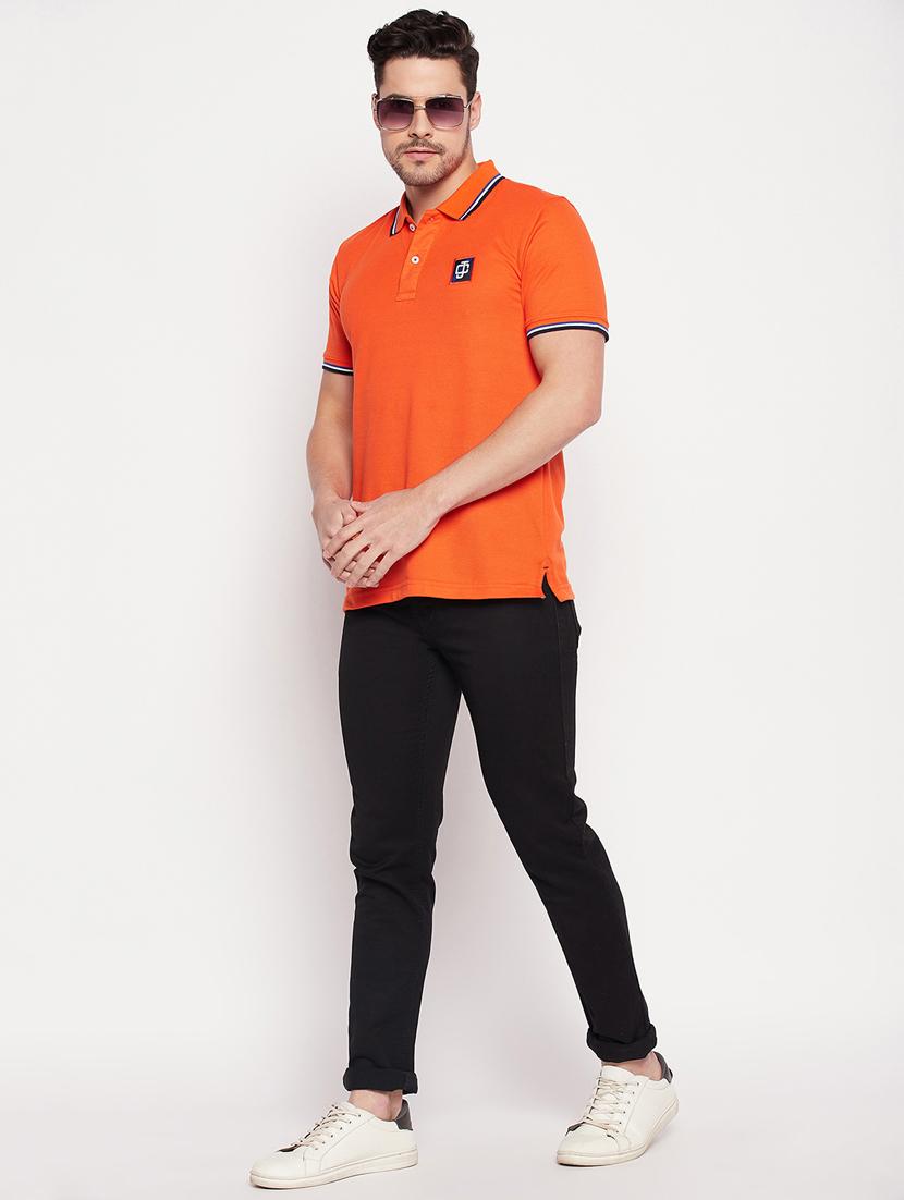 men polo neck plain t-shirt - 19435323 - Standard Image - 3