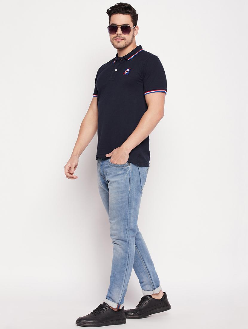 men polo neck plain t-shirt - 19435328 - Standard Image - 3