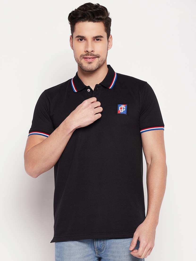 men polo neck plain t-shirt