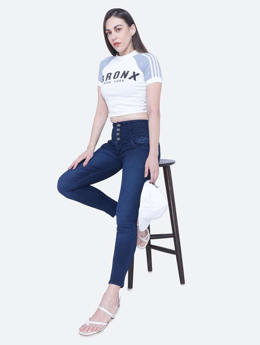 women's plain slim fit jeans - 19435468 -  Standard Image - 3