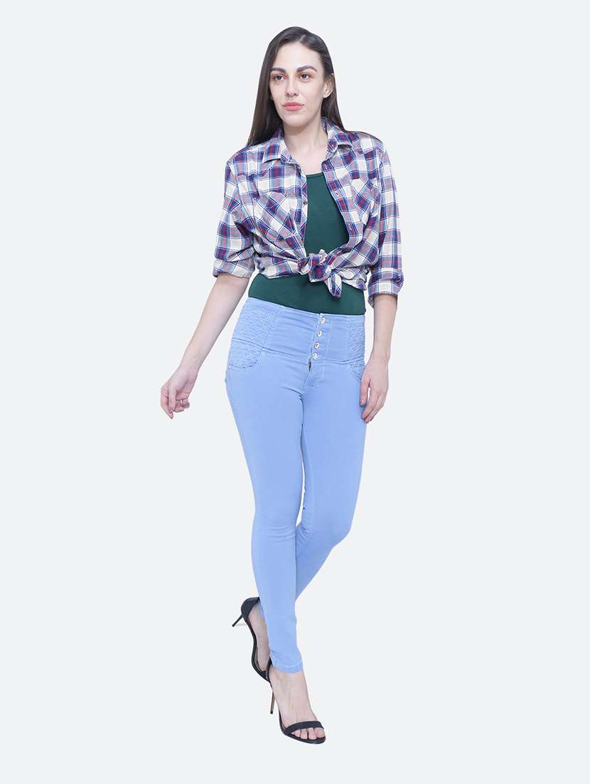 women's plain slim fit jeans - 19435470 -  Standard Image - 3