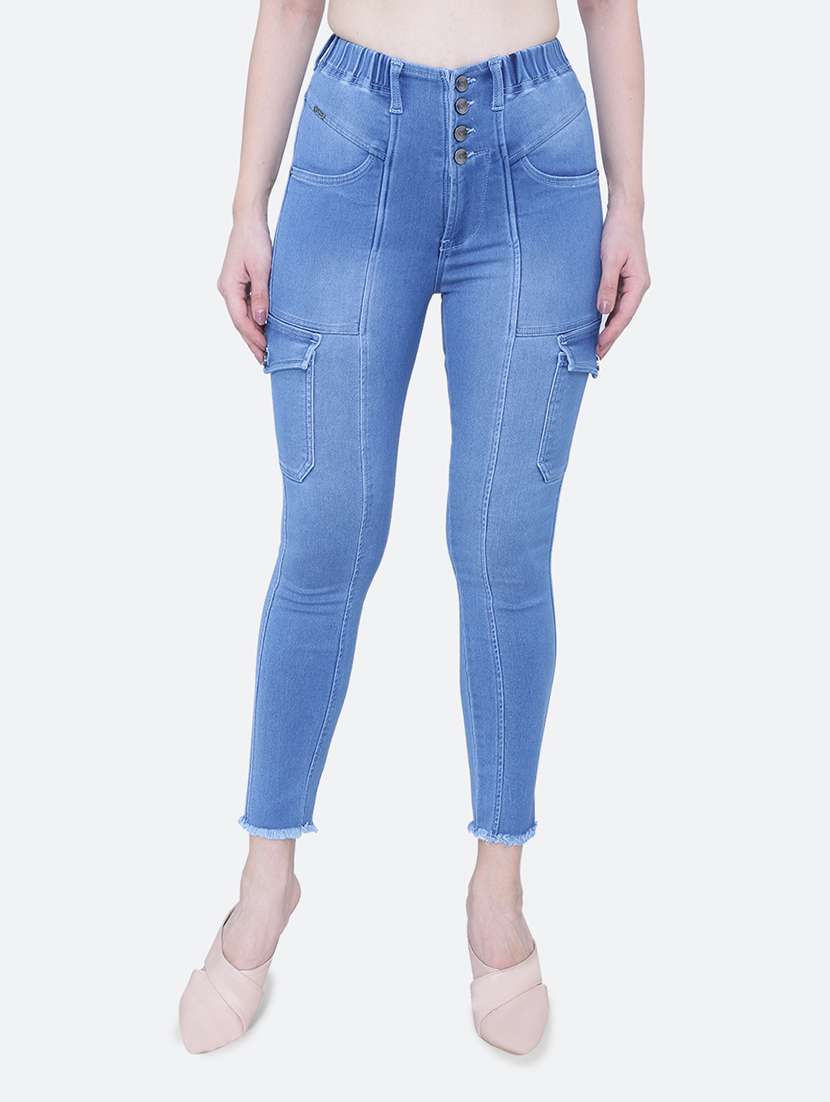 women's high rise solid cargo - 19435477 - Zoom Image - 0
