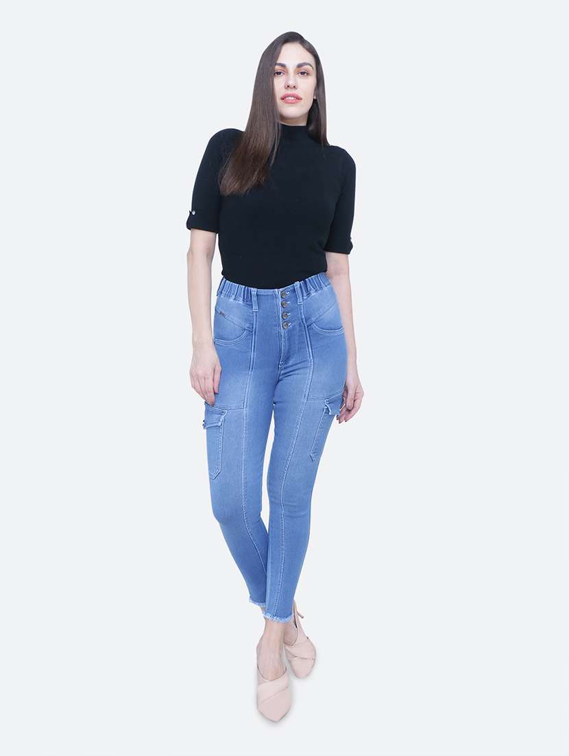 women's high rise solid cargo - 19435477 - Standard Image - 3