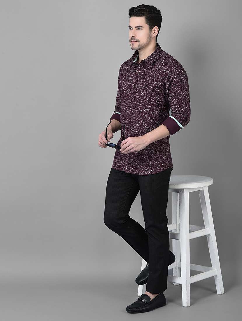 mens leaf print casual shirt - 19435859 -  Standard Image - 3