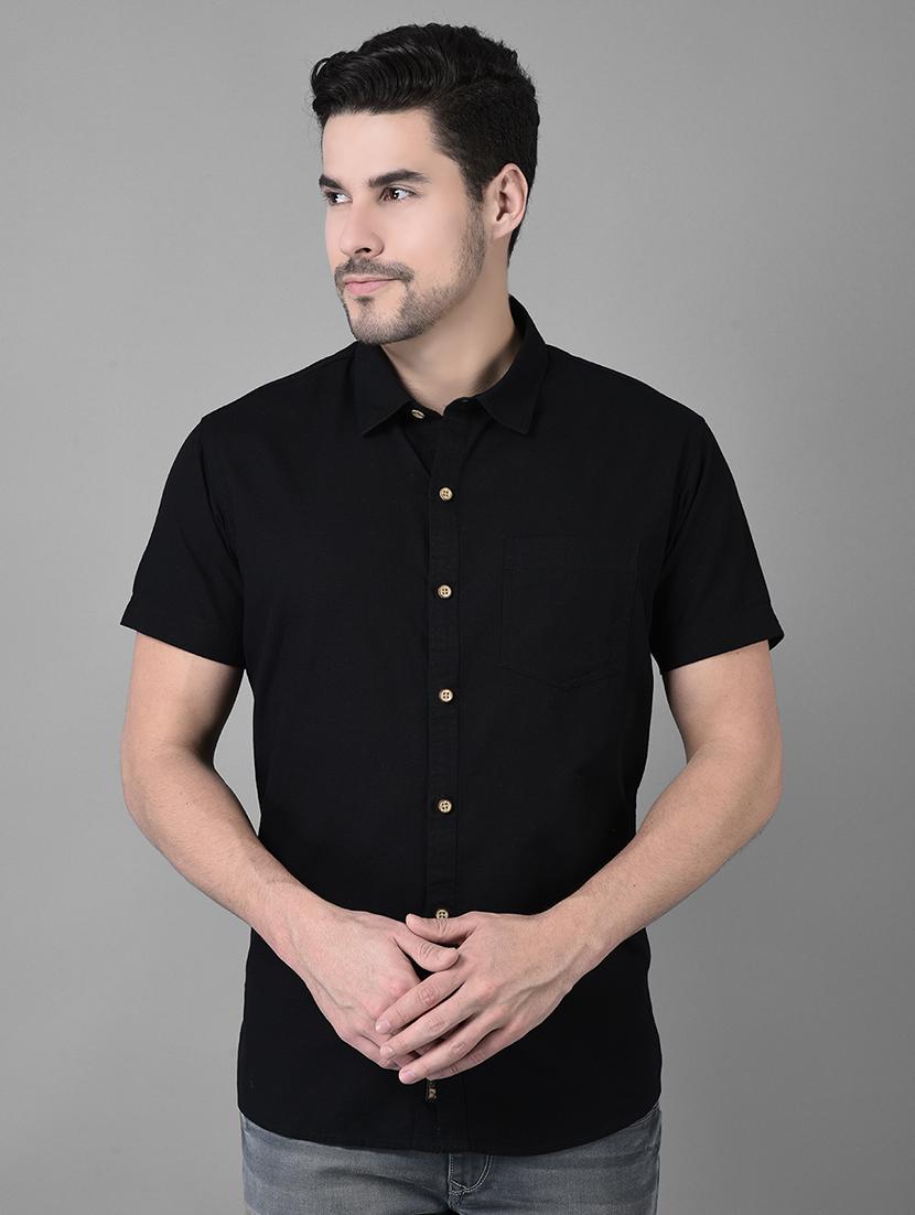 mens solid casual shirt - 19435860 -  Zoom Image - 0