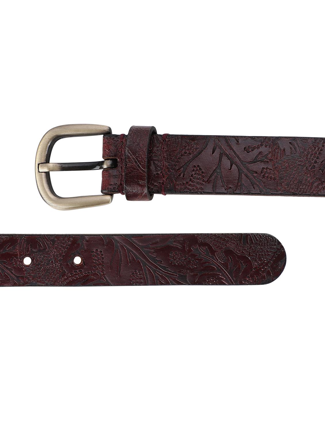 batik pattern embossed women belt - 19435875 - Standard Image - 3