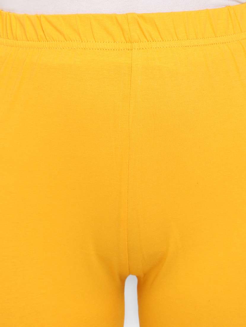 yellow solid cotton legging - 19436198 -  Standard Image - 5