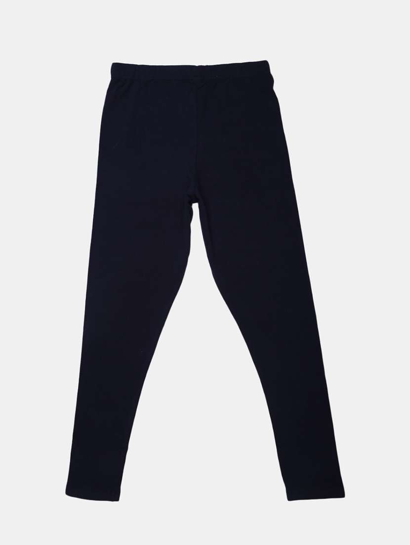 girls mid rise solid legging