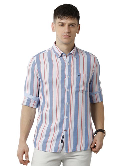 mens stripes casual shirt - 19436523 - Standard Image - 0