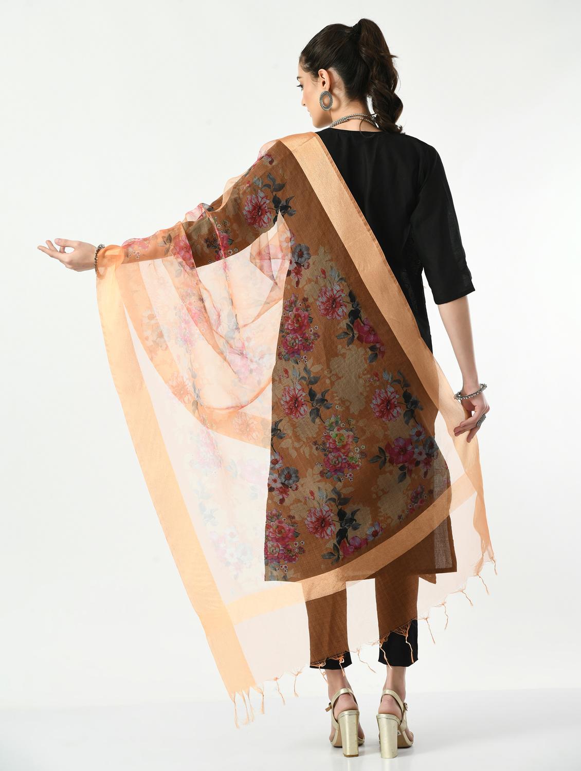 floral printed dupatta - 19437197 - Standard Image - 3