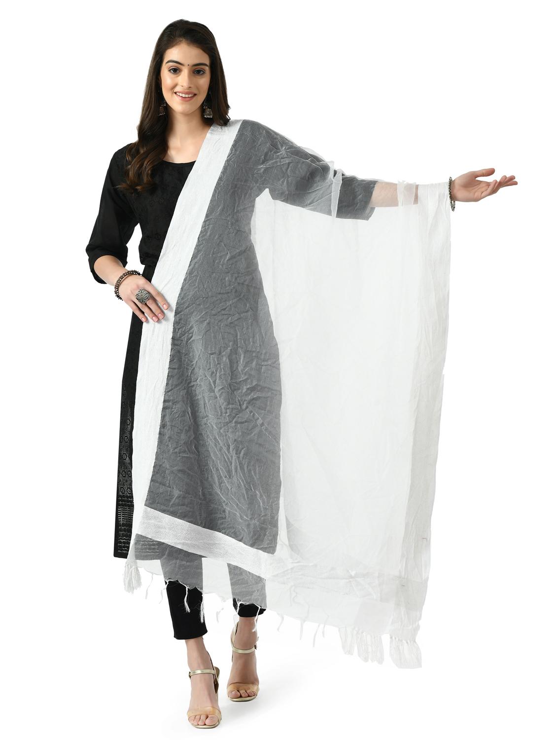 offwhite organza dupatta - 19437225 - Zoom Image - 0