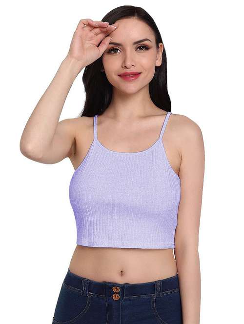 women's crop round neck top - 19437815 - Standard Image - 0