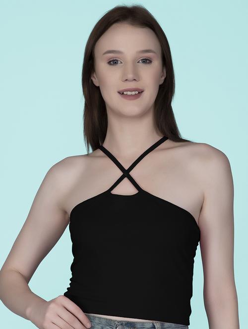 women's crop halter neck top - 19437997 - Standard Image - 0