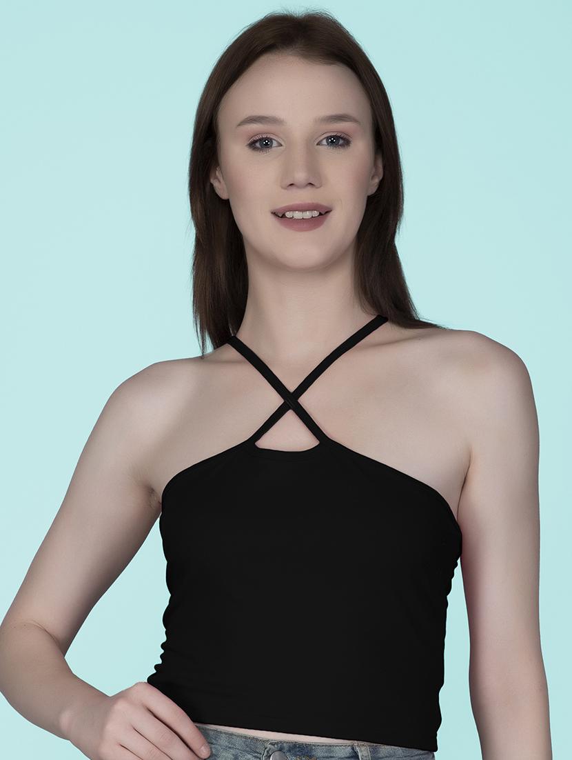 women's crop halter neck top - 19437997 - Zoom Image - 0