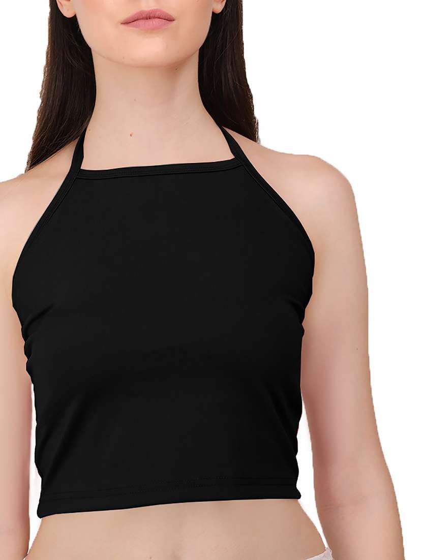 women's crop halter neck top - 19438053 -  Standard Image - 3