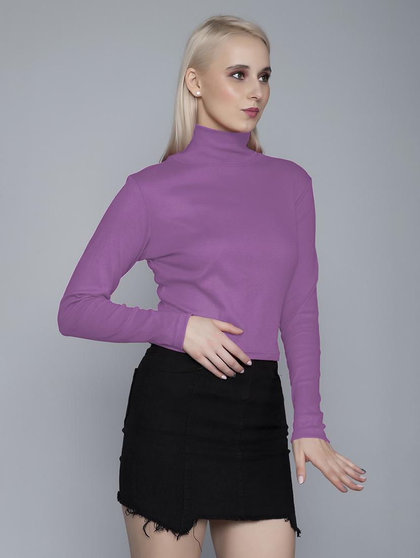 women's crop high neck top - 19438647 - Zoom Image - 0