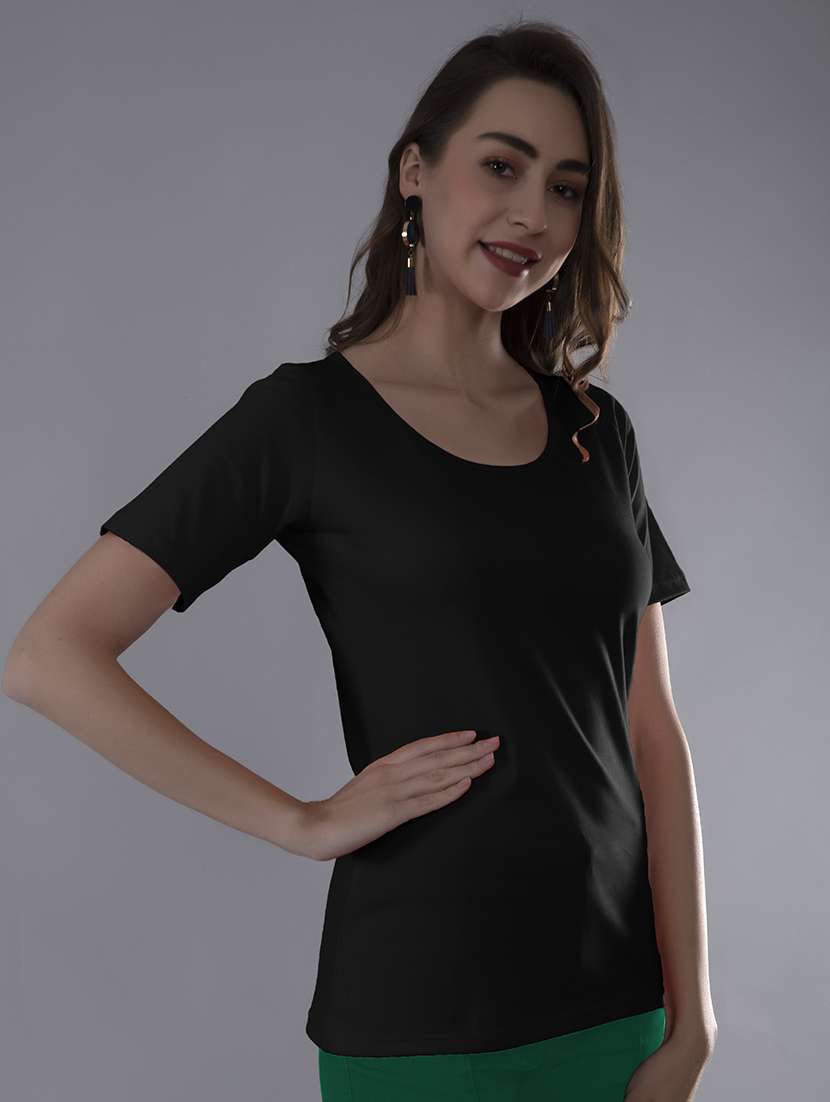 women's plain round neck t-shirt