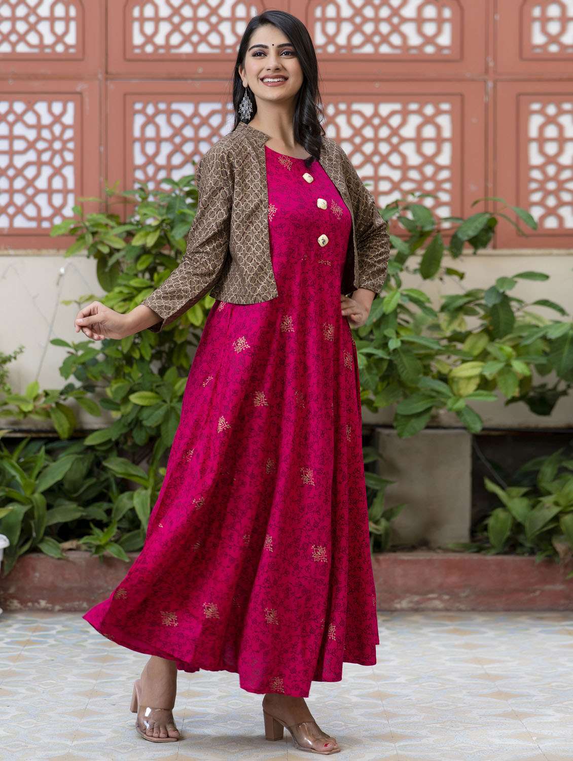 women's kurta with jacket kurta - 19440738 -  Standard Image - 3