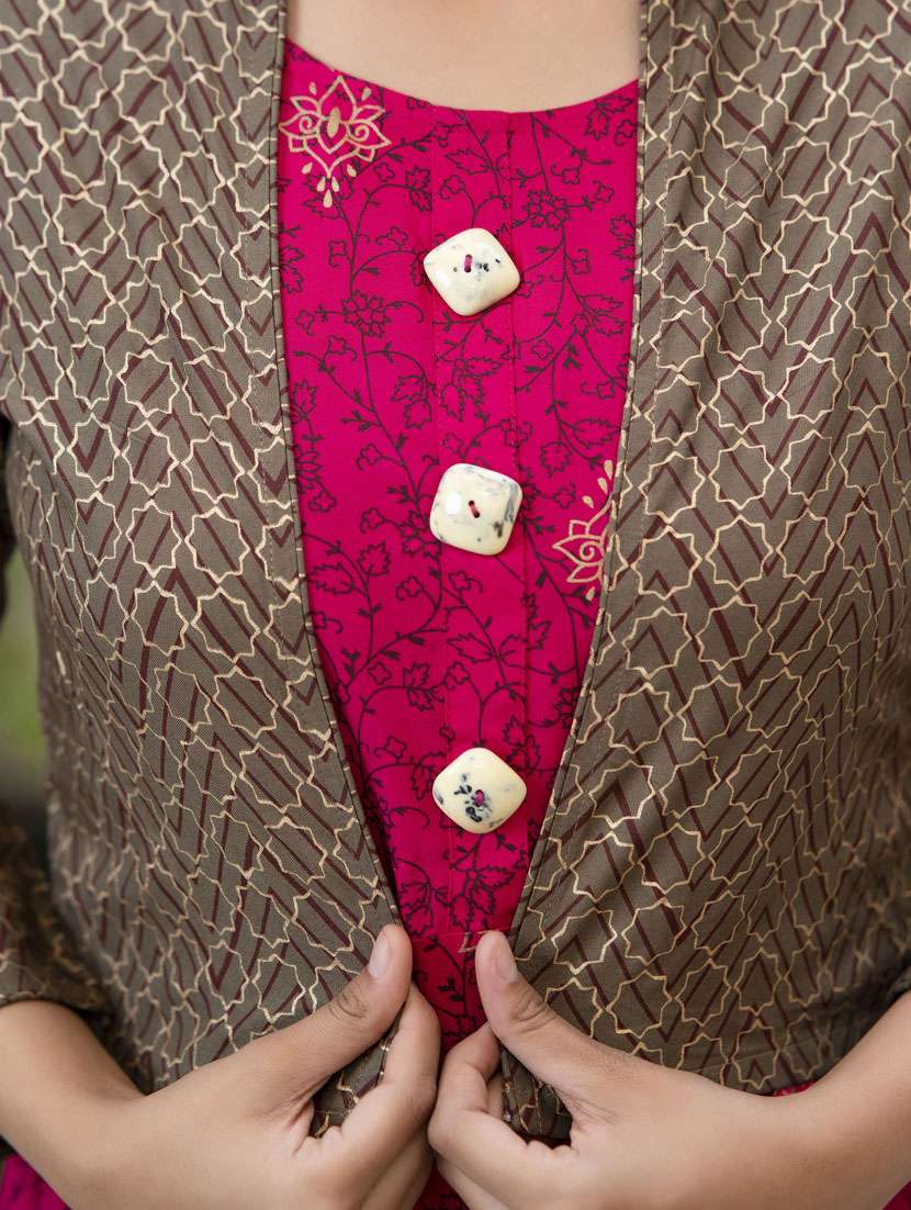women's kurta with jacket kurta - 19440738 -  Standard Image - 5